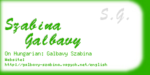 szabina galbavy business card